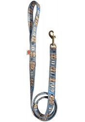 Bill Gates dog leash, funny blue dog leash, printed pet leash, celebrity dog leash