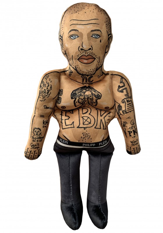 Jeremy Meeks dog toy, celebrity doll, parody dog toy