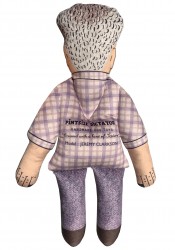 Jeremy Clarkson dog toy, celebrity doll, stuffed plush doll, famous person doll