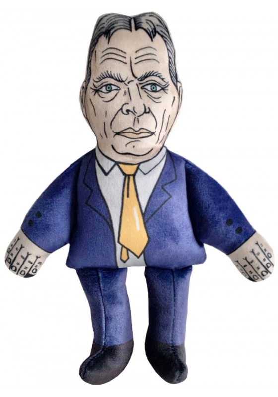 Viktor Orban dog toy, political dog toy, parody dog toy, celebrity doll