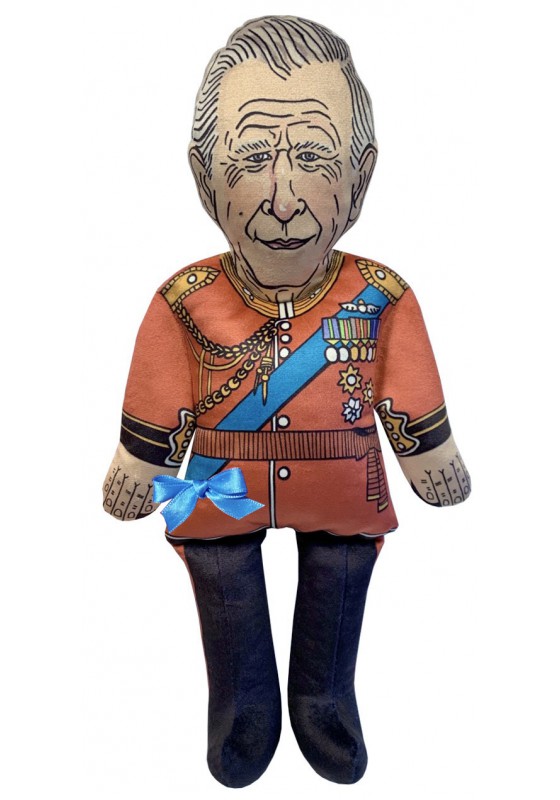 King Charles III doll, political plush doll, royal doll