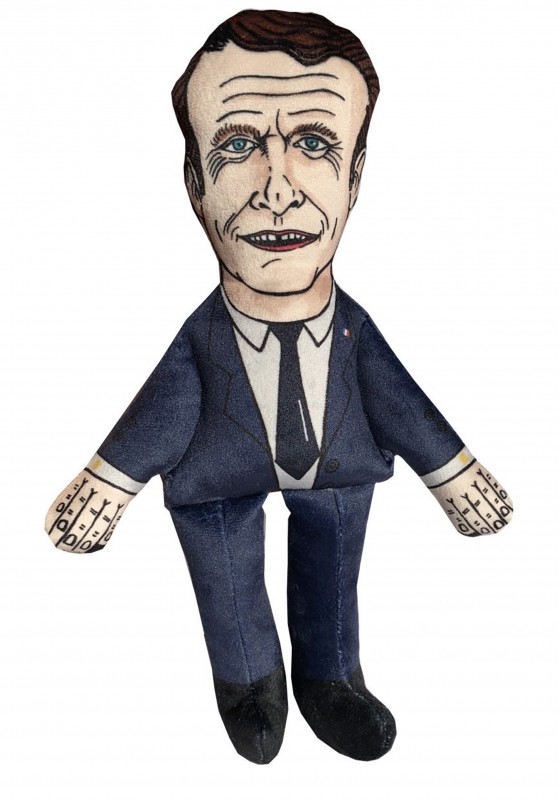 Emmanuel Macron dog toy, political dog toy, parody dog toy, personalized doll, celebrity doll