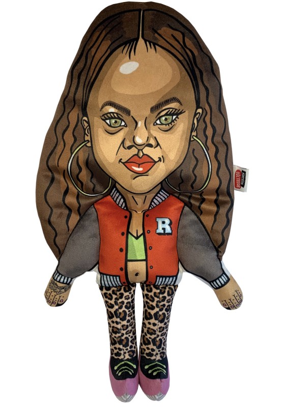 Rihanna doll, plush celebrity doll, parody plush doll