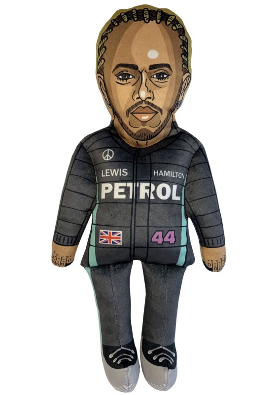 Lewis Hamilton doll, celebrity plush, formula1 doll