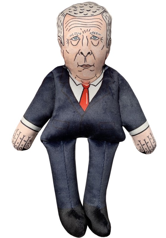 Prince Andrew dog toy, political dog toy, parody dog toy, funny doll