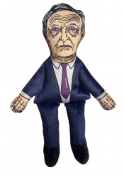 George Soros dog toy, political parody dog toy, personalized doll, plush doll, celebrity doll