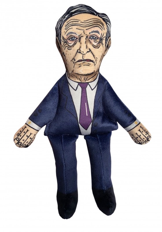 George Soros dog toy, political parody dog toy, personalized doll, plush doll, celebrity doll