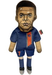 Kylian Mbappé doll, Mbappé plush doll, footballer celebrity plush