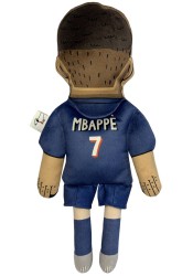 Kylian Mbappé doll, Mbappé plush doll, footballer celebrity plush